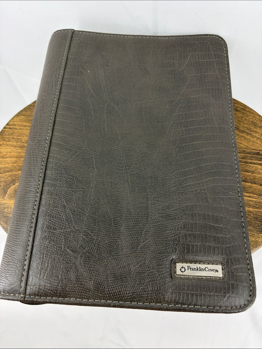 Franklin Covey Faux Croc Classic Zip Planner Binder Case Organizer, 7 ring, 1.5"